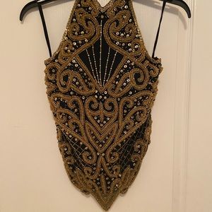 Stunning Gorgeous Kansas Ladies Beaded Top Size M